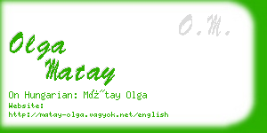 olga matay business card